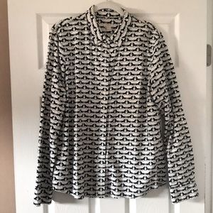 J Crew horse pattered button down